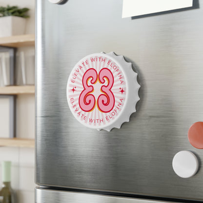 Bottle Opener — "Elevate With Elofina" Pink Retro Logo Bottle Opener