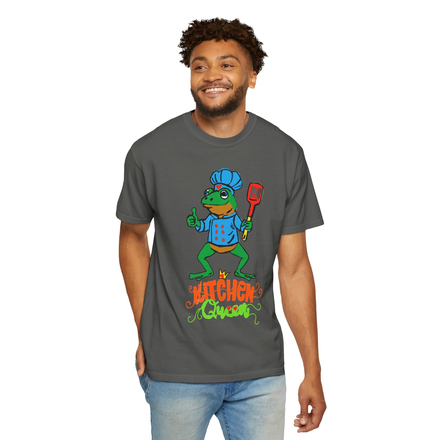 Kitchen Queen T-Shirt — Cute Frog Chef Graphic Unisex Tee
