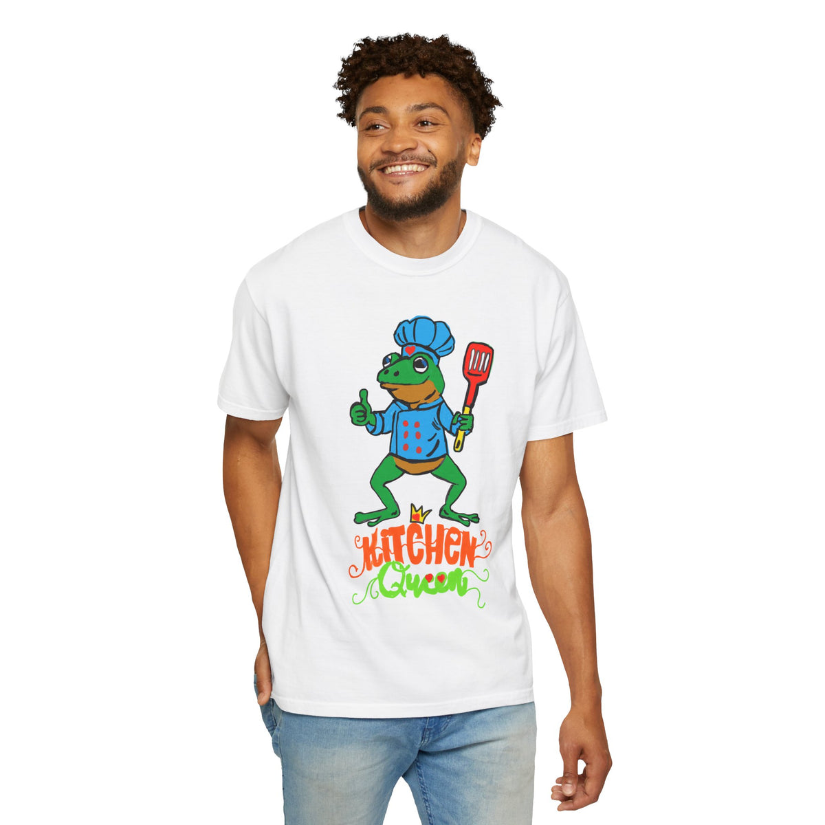 Kitchen Queen T-Shirt — Cute Frog Chef Graphic Unisex Tee