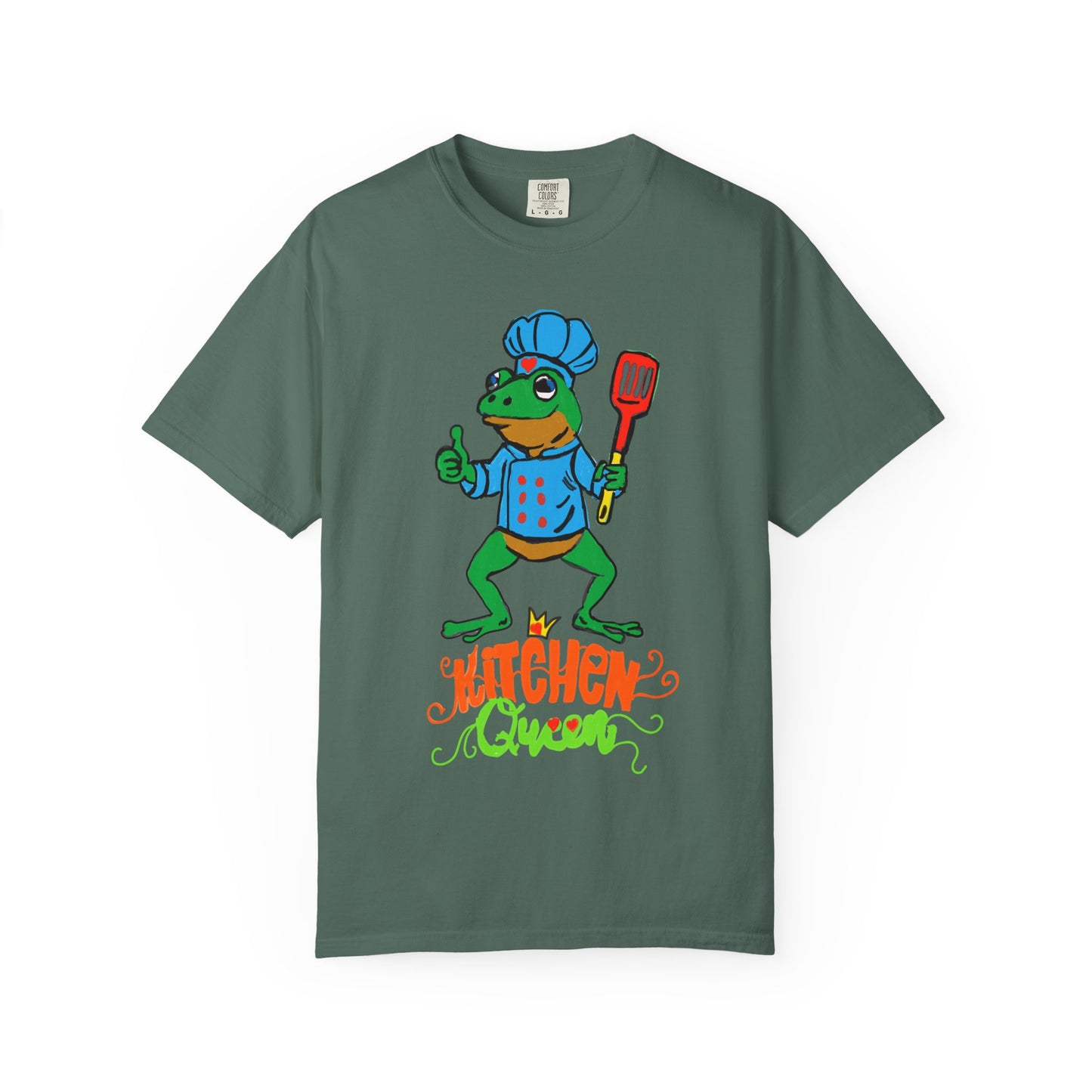 Kitchen Queen T-Shirt — Cute Frog Chef Graphic Unisex Tee