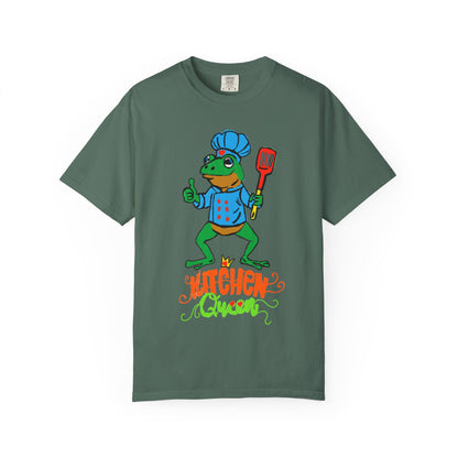 Kitchen Queen T-Shirt — Cute Frog Chef Graphic Unisex Tee