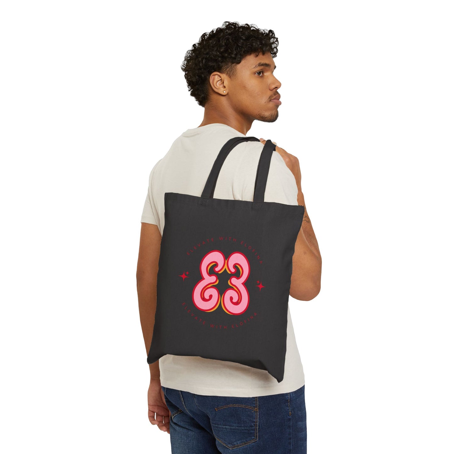 Retro “Going Out” Cotton Canvas Tote — Cute Pink 70s-Inspired Shopper Bag
