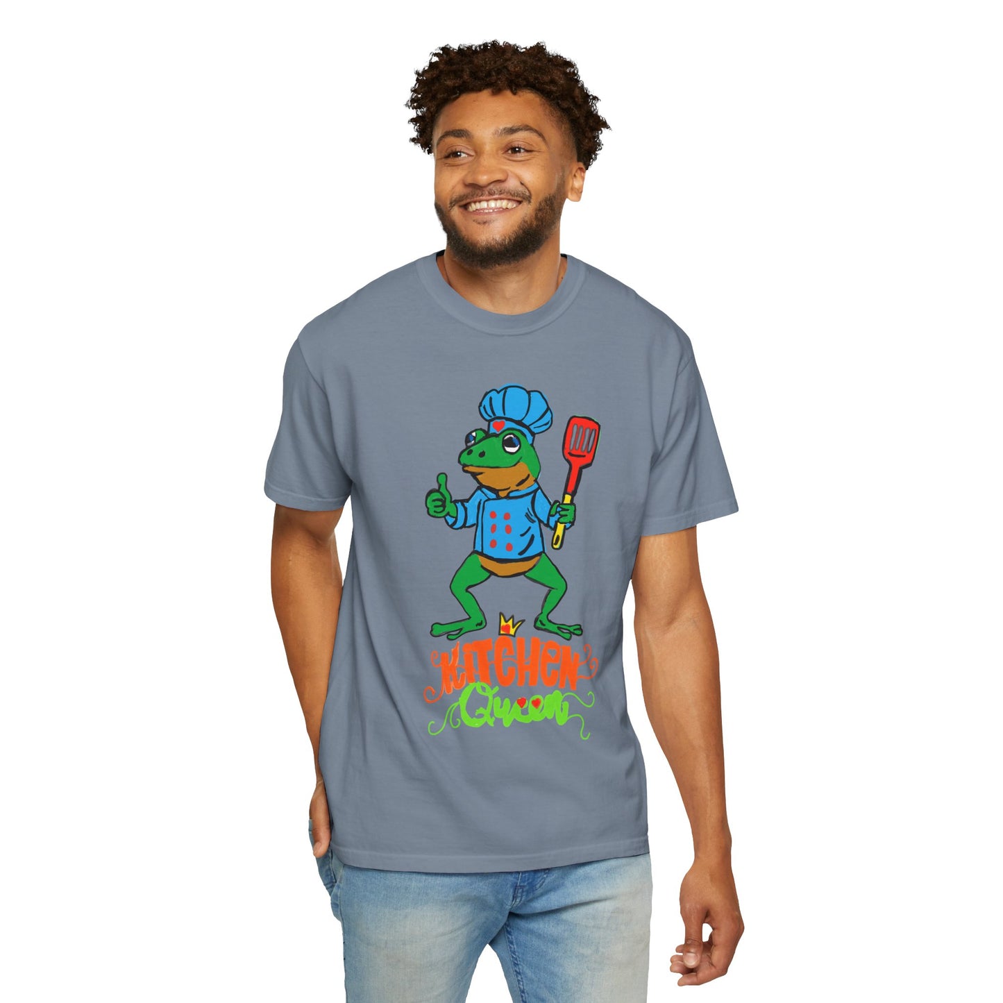 Kitchen Queen T-Shirt — Cute Frog Chef Graphic Unisex Tee