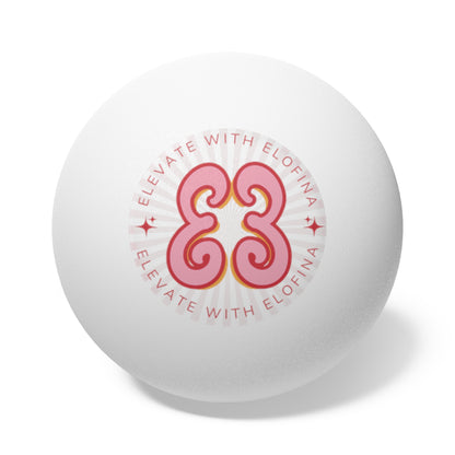 Ping Pong Balls — 'Elevate with Elofina' Logo Set (6-Pack)