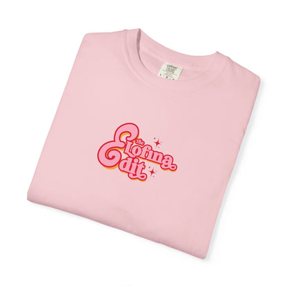 Pink graphic t-shirt with “Coolina” print, soft cotton blend
