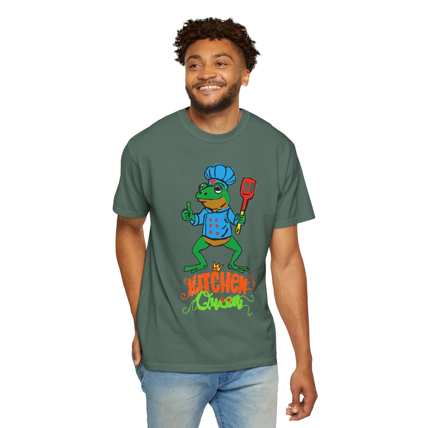 Kitchen Queen T-Shirt — Cute Frog Chef Graphic Unisex Tee
