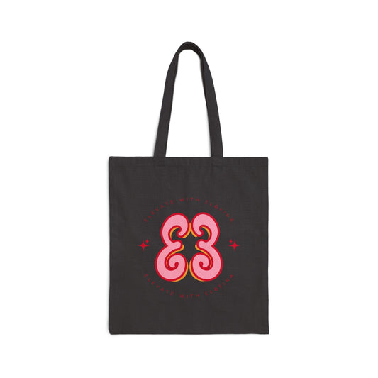 Retro “Going Out” Cotton Canvas Tote — Cute Pink 70s-Inspired Shopper Bag