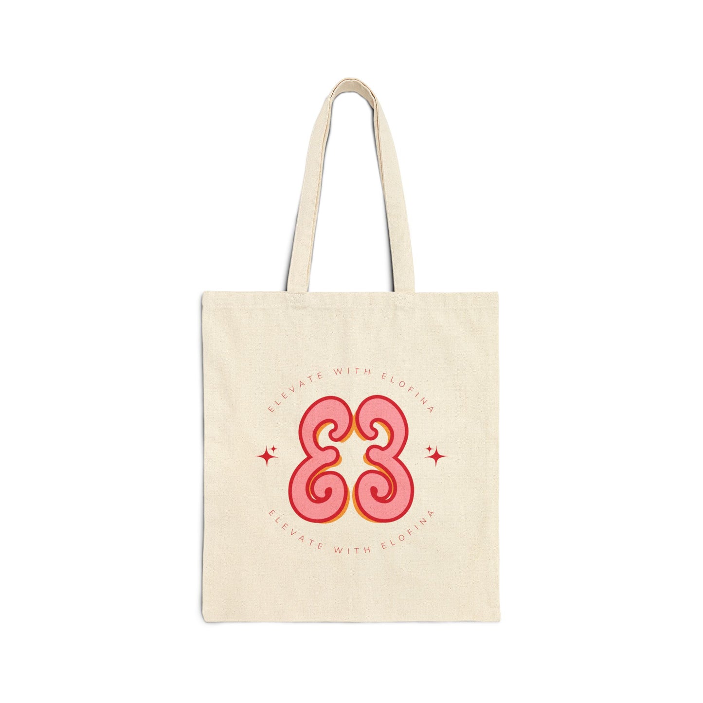 Retro “Going Out” Cotton Canvas Tote — Cute Pink 70s-Inspired Shopper Bag