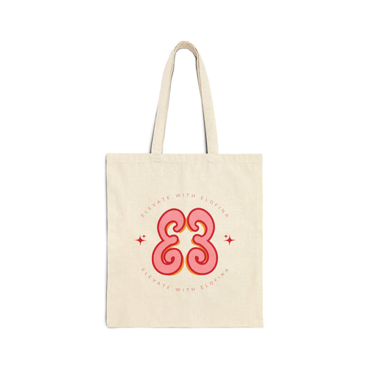 Retro “Going Out” Cotton Canvas Tote — Cute Pink 70s-Inspired Shopper Bag