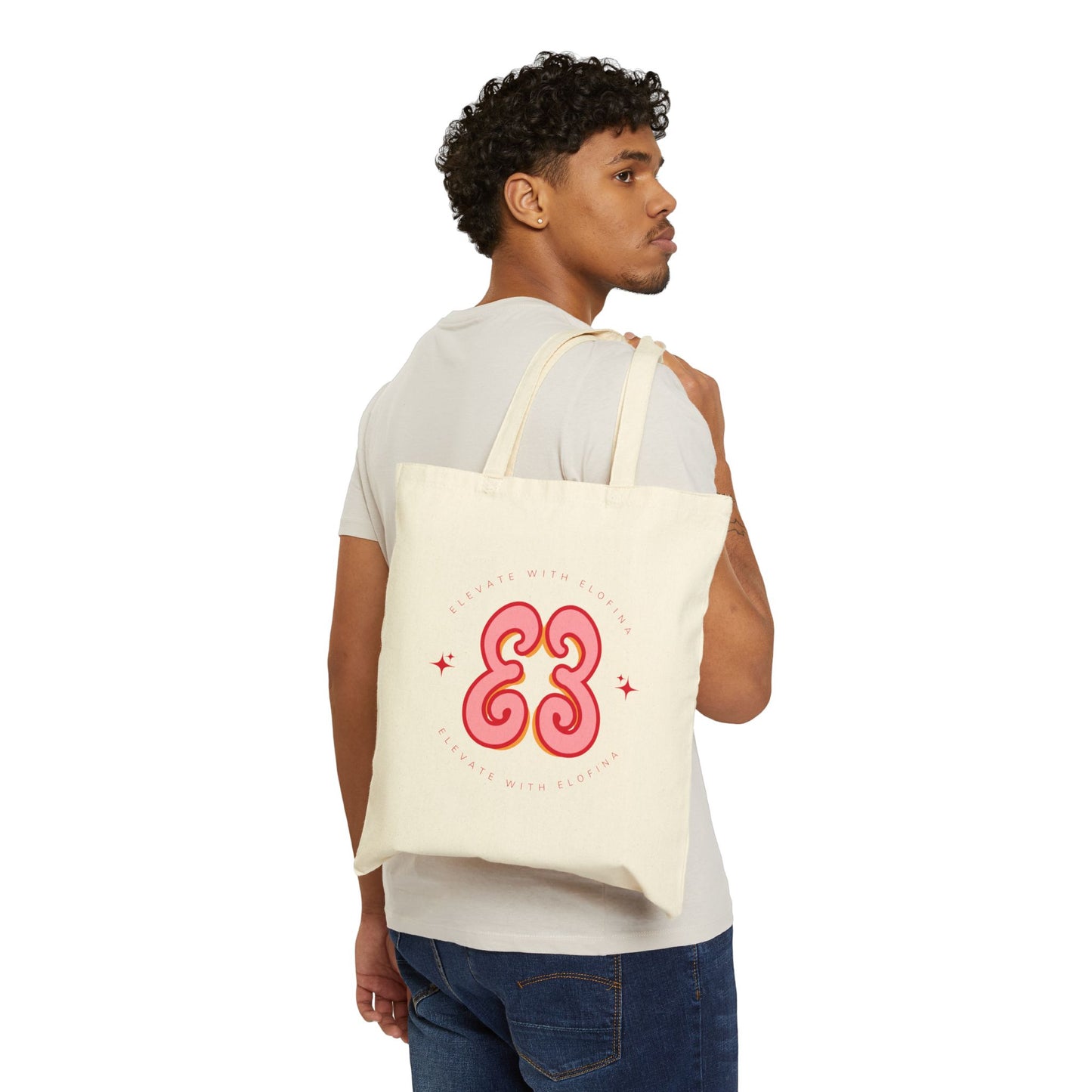 Retro “Going Out” Cotton Canvas Tote — Cute Pink 70s-Inspired Shopper Bag