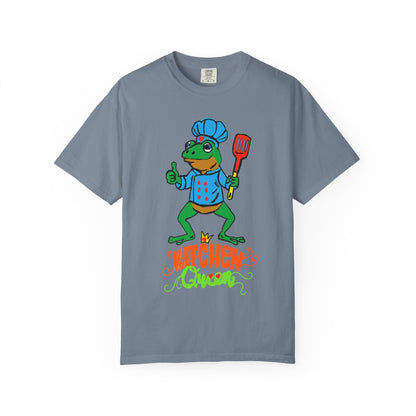 Kitchen Queen T-Shirt — Cute Frog Chef Graphic Unisex Tee