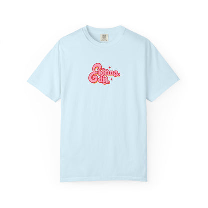 Light blue t-shirt in soft cotton with The Sofia Ditab graphic logo front print
