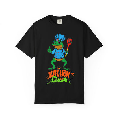 Kitchen Queen T-Shirt — Cute Frog Chef Graphic Unisex Tee