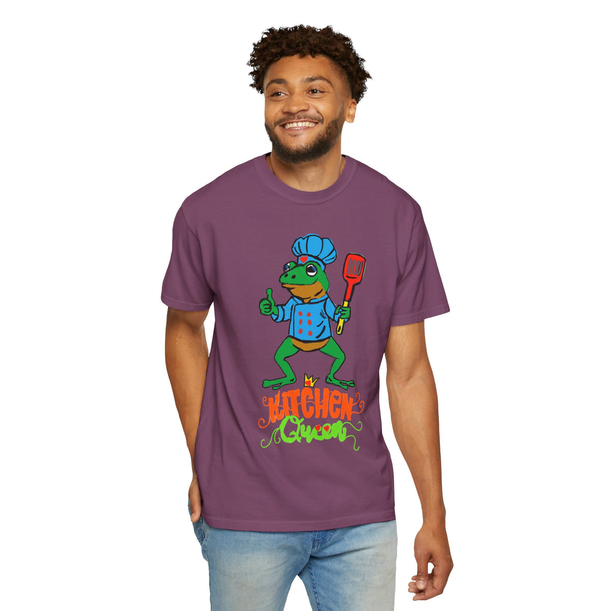 Kitchen Queen T-Shirt — Cute Frog Chef Graphic Unisex Tee