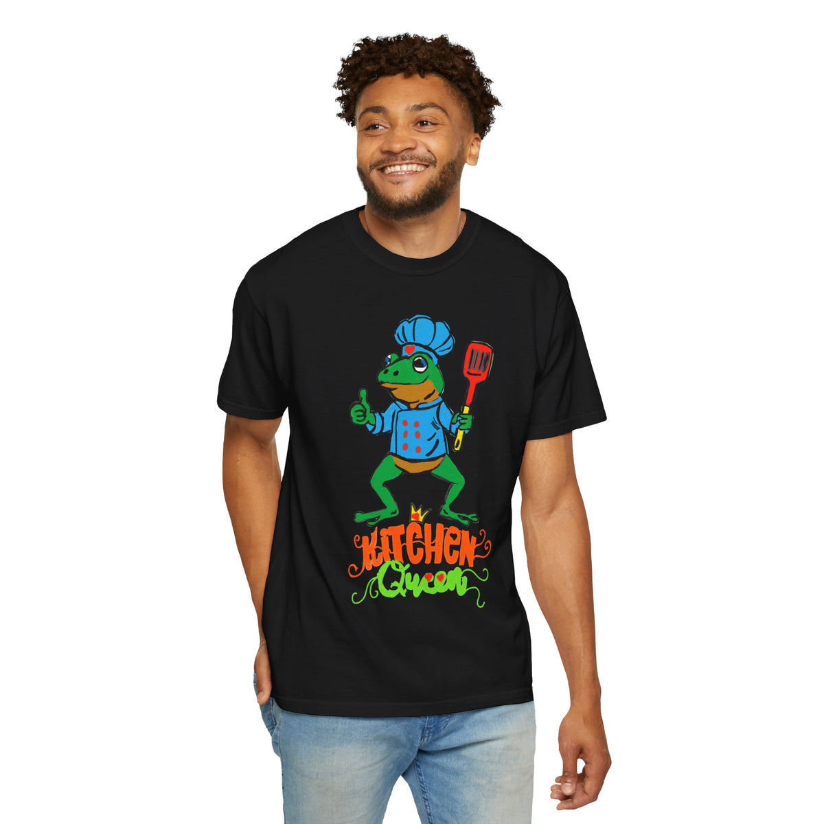 Kitchen Queen T-Shirt — Cute Frog Chef Graphic Unisex Tee